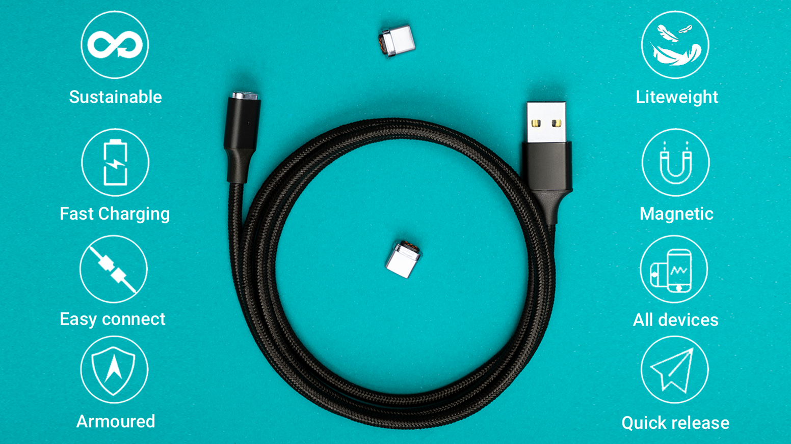 JEFirst Kevlabraid ARMOURED Phone Cable